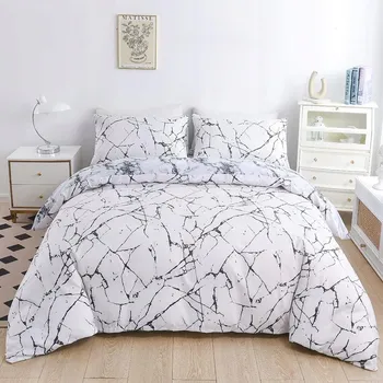 Povlečení Sada povlečení 3dílná 200x200cm + povlaky na polštáře 80x80cm mramor