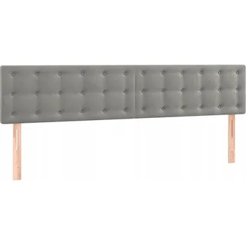 Čelo postele s nastavitelnou výškou, světle šedé 160x5x78/88 cm