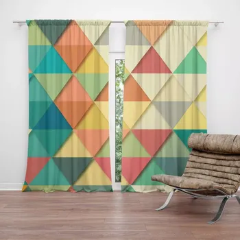 Závěs Sablio Závěs Trojúhelníky: 2ks 140x250cm