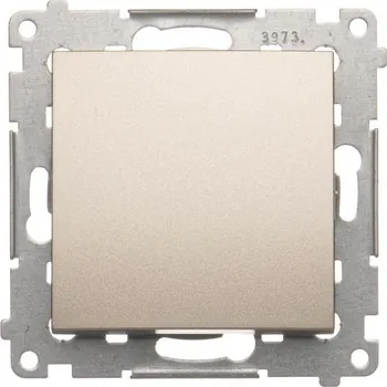 vypínač Vypínač křížový, bez piktogramu, řazení 7, 16 AX / 230 V~, šroubové, Simon 54 DW7A.01/X/44, zlatá metalizovaná