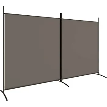 Paraván Paraván skládací s antracitovou látkou, 348 x 180 cm