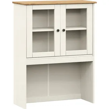 Komoda Nástavec VIGO z masivního borovicového dřeva, bílý, 78x30x100 cm