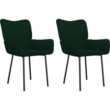 Jídelní židle Jídelní židle z tmavě zeleného sametu, 55 x 58,5 x 81,5 cm