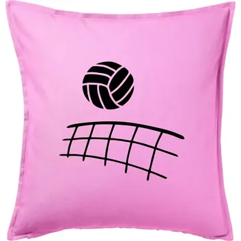 Polštář Volejbalová síť - Polštář 50x50 - 50x50 - Pouze potah ( Růžová )