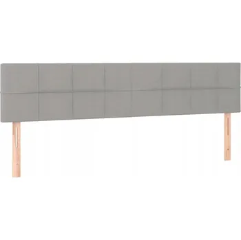 Nastavitelná čelo postele s dřevěnýma nohama, světle šedá, 160x5x78/88 cm