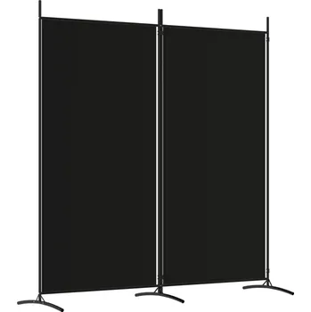 Paraván Látková a železná dělicí Paraván , černá, 175x180 cm, skládací