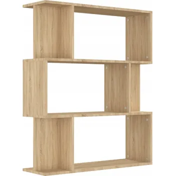 Knihovna Regál dub sonoma s 9 přihrádkami 80 x 24 x 96 cm