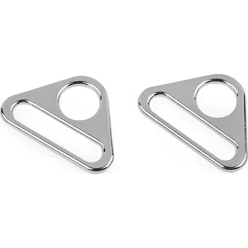 Trojúhelníkový kovový průvlek šíře 31 mm, střední, 1 nikl