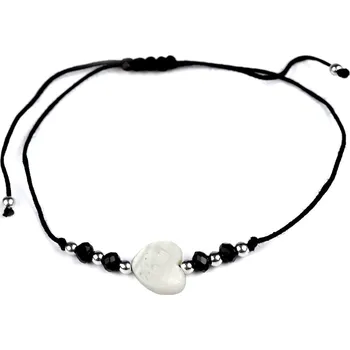 Náramek Náramek shamballa perleťové srdce