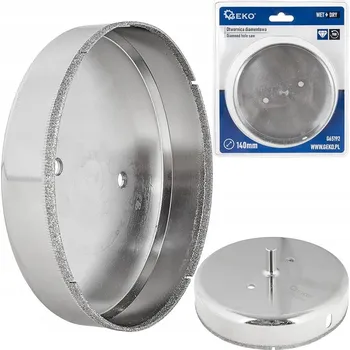 Vrták DIAMANTOVÝ VRTÁK VRTÁK KORUNKOVÝ VRTÁK 140 mm PRO GRESOVÉ DLAŽDICE GEKO