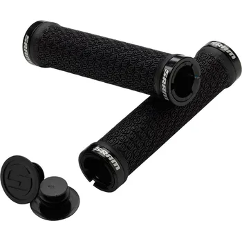 grip gripy SRAM Lock. gumové s logem 129mm černé s dvěma objímkami.