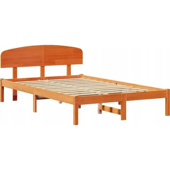 Postel Rám postele z masivního borovicového dřeva 140x190 cm hnědý