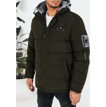 Tmavá khaki pánská zimní bunda s látkovou kapucí TX5092 Velikost: 2XL