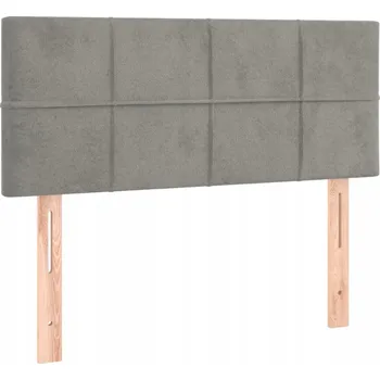 Čelo postele sametové nastavitelné světle šedé 90x5x78/88 cm