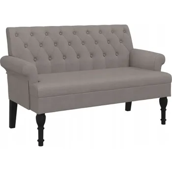 Zahradní lavice Elegantní lavička prošívaná knoflíky, taupe, 120 x 62 x 75,5 cm