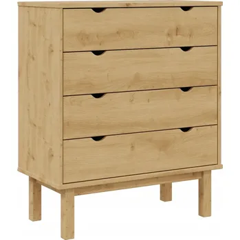 Komoda Komoda OTTA z masivního borovicového dřeva, 76,5x39,5x90 cm, 4 zásuvky