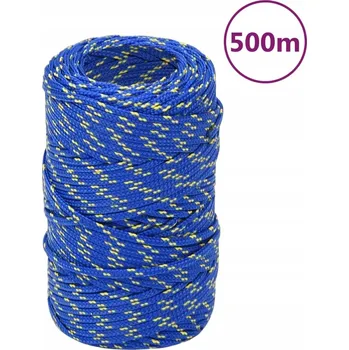 Železářství Polypropylenové lodní lano, modré, 2 mm x 500 m, nosnost 27 kg