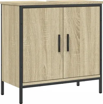 Koupelnový nábytek Koupelnová skříňka s deskou pod umyvadlo, dub sonoma, 60x30x60 cm