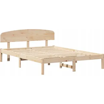 Postel Rám postele 160x200 cm z masivního borovicového dřeva, hnědý