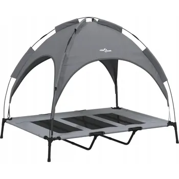 Pelíšek pro psa Pelíšek pro psa s baldachýnem, antracitový, 122x93x107 cm