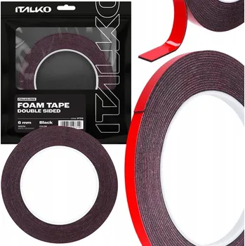 Lepicí páska ITALKO OBOUSTRANNÁ PĚNOVÁ MONTÁŽNÍ PÁSKA ODOLNÁ ČERNÁ 6mm/5m