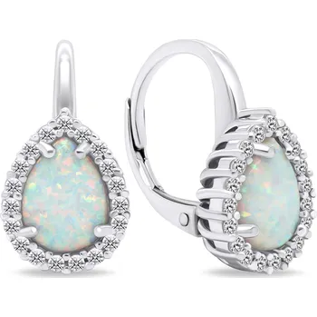 Náušnice Brilio Silver Půvabné stříbrné náušnice se syntetickými opály EA636W + 2 měsíce na vrácení zboží