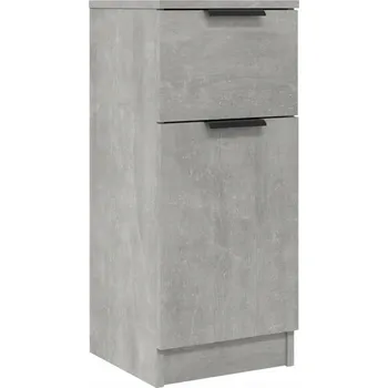 Komoda Minimalistická komoda se zásuvkou a dvířky, šedá Betonu, 30x30x70 cm
