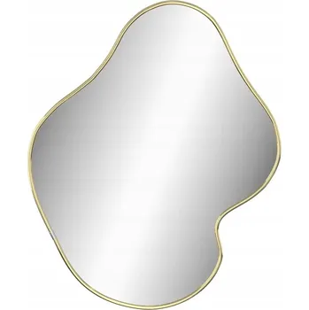 Zrcadlo Zrcadlo Nástěnné Kosmetické s Rámem z PVC, Zlaté, 50x40 cm