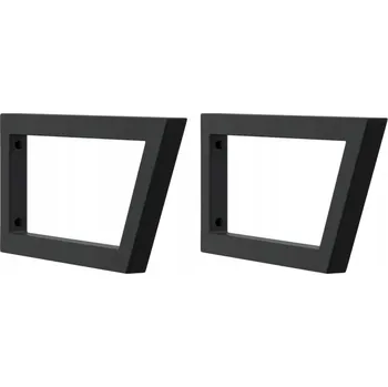 Trapezové konzole pro umyvadlo, ocel, černé, 20 x 45 cm