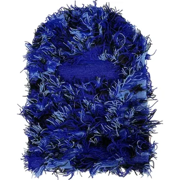 Čepice Zimní větruodolná cyklistická čepice s celoobličejovým krytem Pletená kukla z akrylu Unisex lyžařská maska maskovací teplá čepice pro muže i ženy modrá