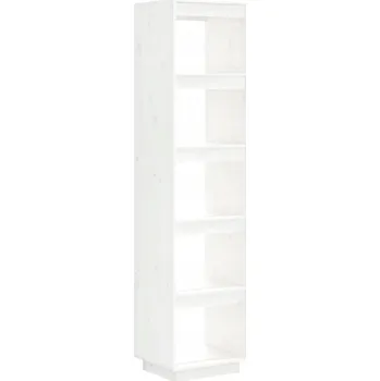 Knihovna Regál z masivního borovicového dřeva bílý 40 x 35 x 167 cm