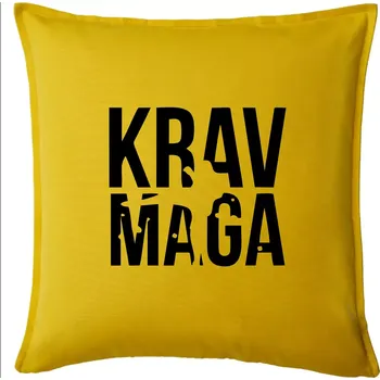 Polštář Nápis Krav Maga - Polštář 50x50 - 50x50 - Pouze potah ( Žlutá )