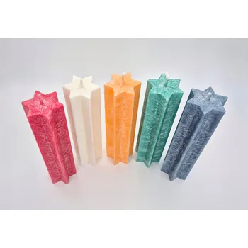 Svíčka ZELENÁ dekorativní svíčka HVĚZDA 20 cm +