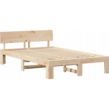Postel Rám postele hnědý 120 x 190 cm z masivního borovicového dřeva