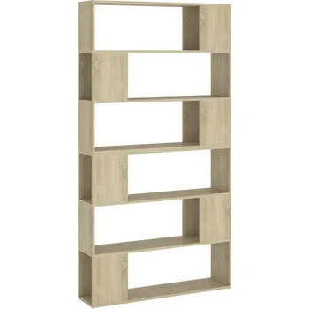 Knihovna Regál na knihy, dělicí stěna pokoje, dub sonoma, 100x24x188 cm