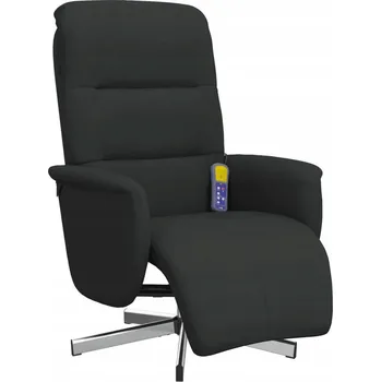 Křeslo Rozkládací masážní křeslo s funkcí otáčení o 360°, černé, 71x84x105 cm