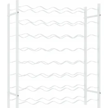 Stojan na víno Stojan na víno kovový, 8 úrovní, pro 48 lahví, bílý, 64x22x80 cm