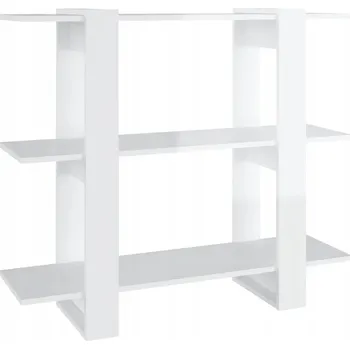 Knihovna Multifunkční regál bílý lesk 100x30x87 cm