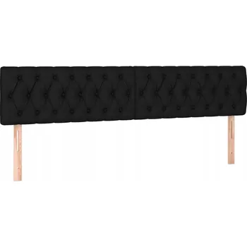 Nastavitelné čelo postele, černé, 200x7x78/88 cm, látka