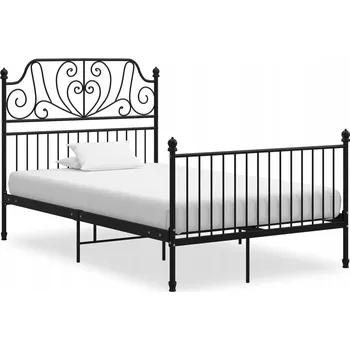 Postel Dvojlůžková kovová postel G02V 120x200 černá