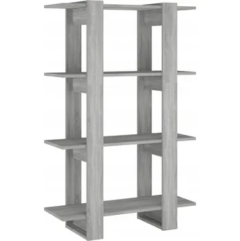 Knihovna Regál Šedý Dub Sonoma z Materiálu na Bázi Dřeva, 80 x 30 x 123,5 cm