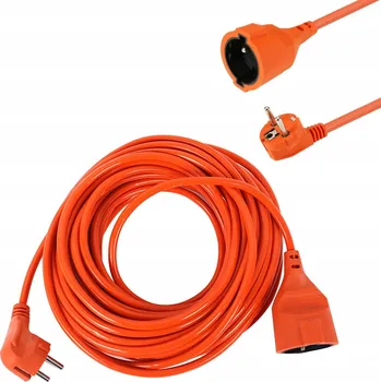 Napájecí kabel PRODLUŽOVACÍ KABEL S 1 ZÁSUVKOU UZEMNĚNÍ SILNÝ ELEKTRICKÝ KABEL PVC 20M