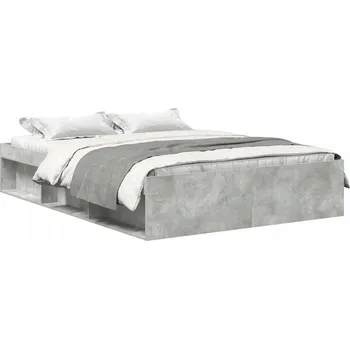 Postel Dřevěná manželská postel G02V 140x200 šedá