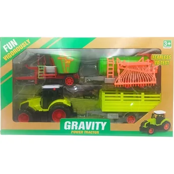 autíčko Traktor, přívěs a zemědělský set 39 Cm