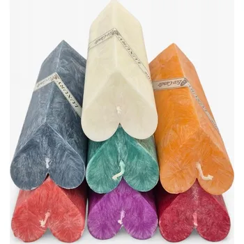 Svíčka BÍLÁ dekorativní svíčka SRDCE 21 cm +