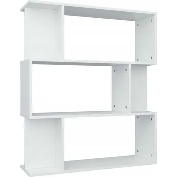 Knihovna Regál na knihy s přihrádkami, bílý, 80x24x96 cm