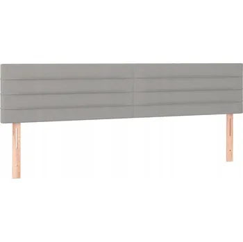 Čelo postele nastavitelné, světle šedé, 200x5x78/88 cm