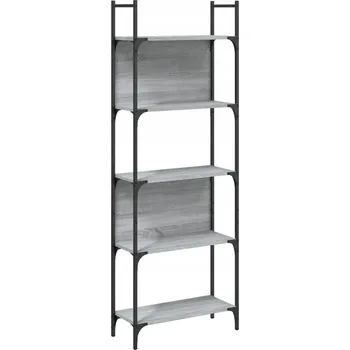 Knihovna Regál na knihy barvy šedý dub sonoma, 60,5 x 24 x 166,5 cm, 5 polic
