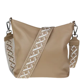 Kabelka NovaKabelka.cz Kožená italská crossbody kabelka Amalia Cappuccino IV