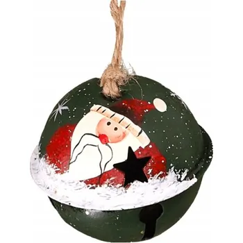 Vánoční dekorace Vánoční zvonek šedý 6 cm